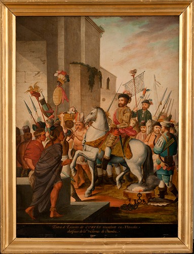Imagen de Entra el Exercito de Cortes triunfante en Tlascala despues de la Victoria de Otumba (propio)
