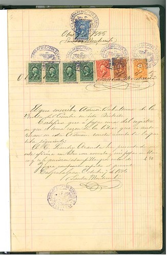 Imagen de Libro de pago de sellos 1885 (atribuido)