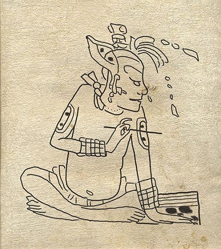 Imagen de Un escriba maya (propio)
