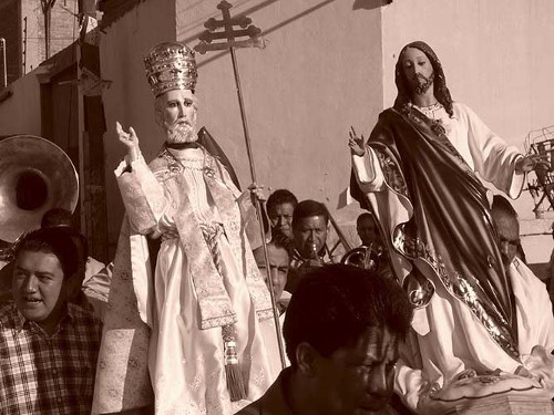 Imagen de San Pedro Apóstol y el Sagrado Corazón (atribuido)