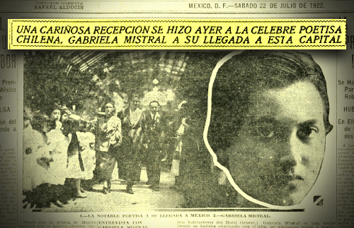 Portadilla de <p>La llegada de Gabriela Mistral a México en julio de 1922</p>
