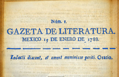 Portadilla de <p>La <em>Gazeta de Literatur</em>a de Antonio Alzate</p>