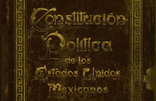 Portadilla de Asomo a las constituciones mexicanas