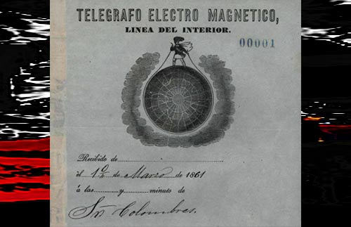 Portadilla de <p>Se inaugura la primera línea telegráfica en México</p>