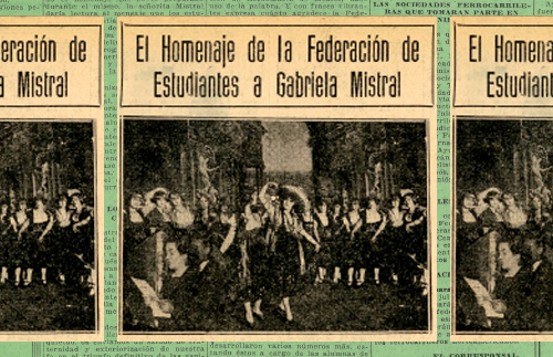Portadilla de <p>Testimonios periodísticos: homenajes en presencia de Gabriela Mistral en México</p>