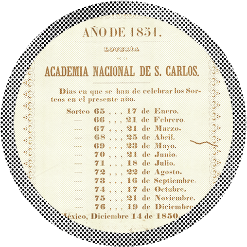 Calendarios de los sorteos de 1851.