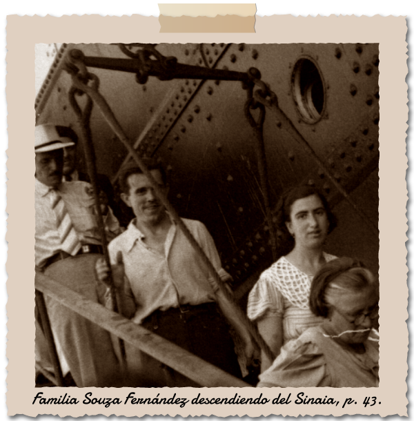 Familia Souza Fernández descendiendo del Sinaia, p. 43.