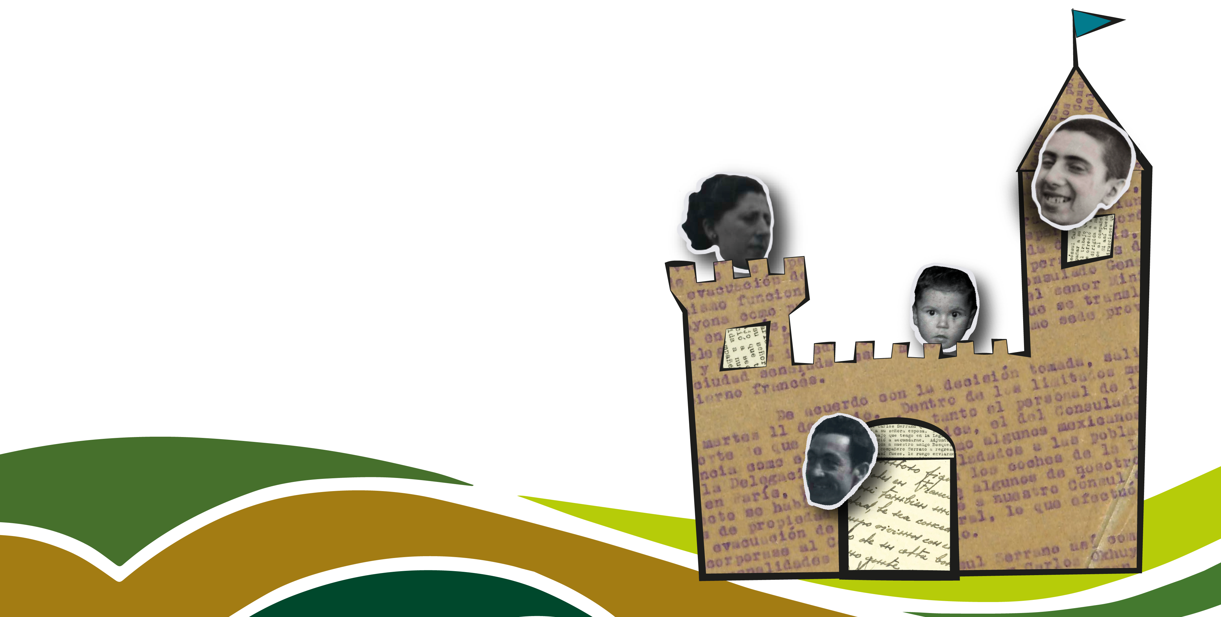 imagen de un castillo de papel con los refiguados