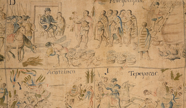 Veyotlipan. Lienzo de Tlaxcala. Códice histórico colonial del siglo XVI, copia de Juan Manuel Yllanes del Huerto.