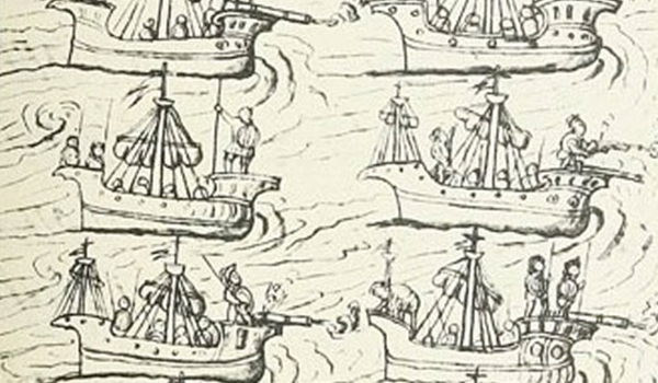 Batalla de Itzoca.  Lienzo de Tlaxcala. Códice histórico colonial del siglo XVI, copia de Juan Manuel Yllanes del Huerto.