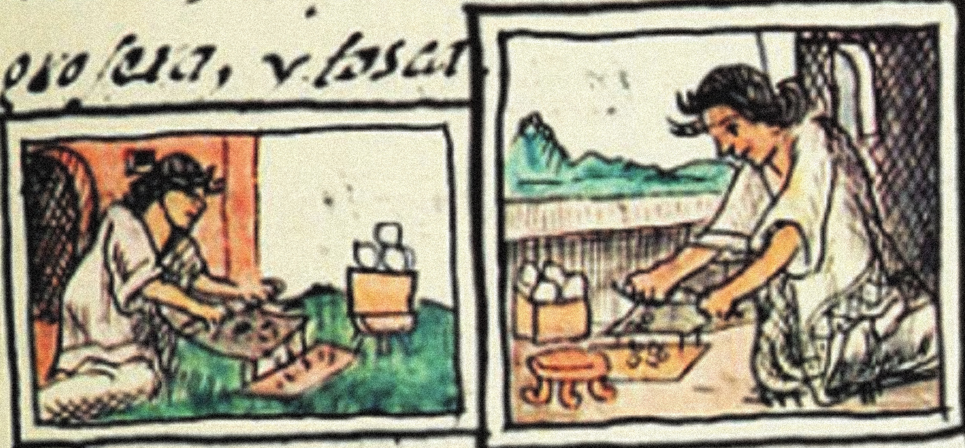 Mujeres haciendo tortillas